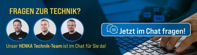 Technische Fragen? Das HENKA Technik-Team beantwortet sie direkt im Live-Chat – schnell und persönlich