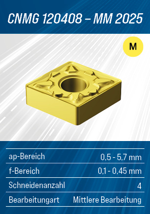 Fast & Precise Aktion - Wendeschneidplatte von SANDVIK Coromant - CNMG120408MM2025