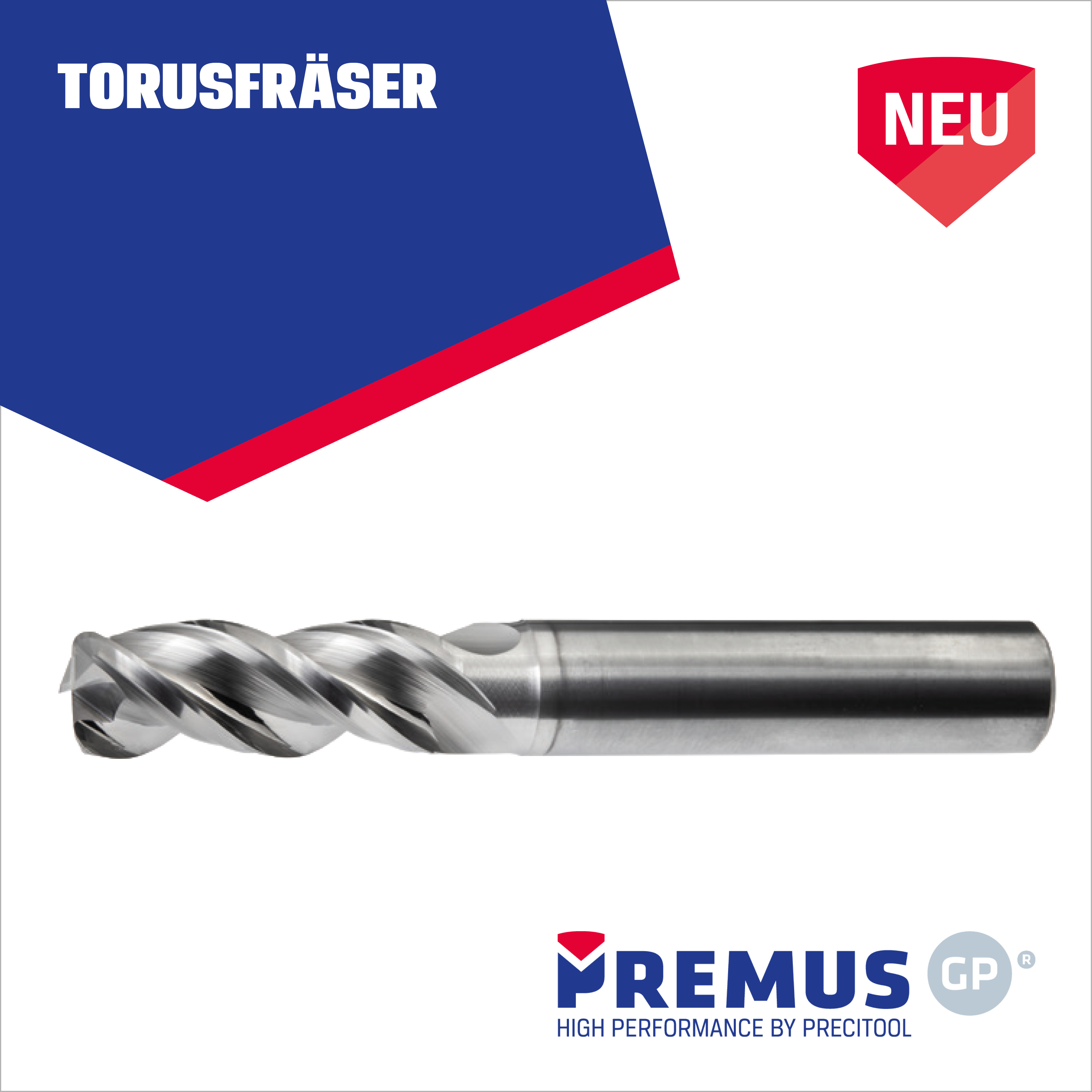 Aktuelles - Katalog PRECITOOL Werkzeuge 2026 | 27 - Werkzeuge -Torusfräser - Aluminium - PREMUS GP - 179035