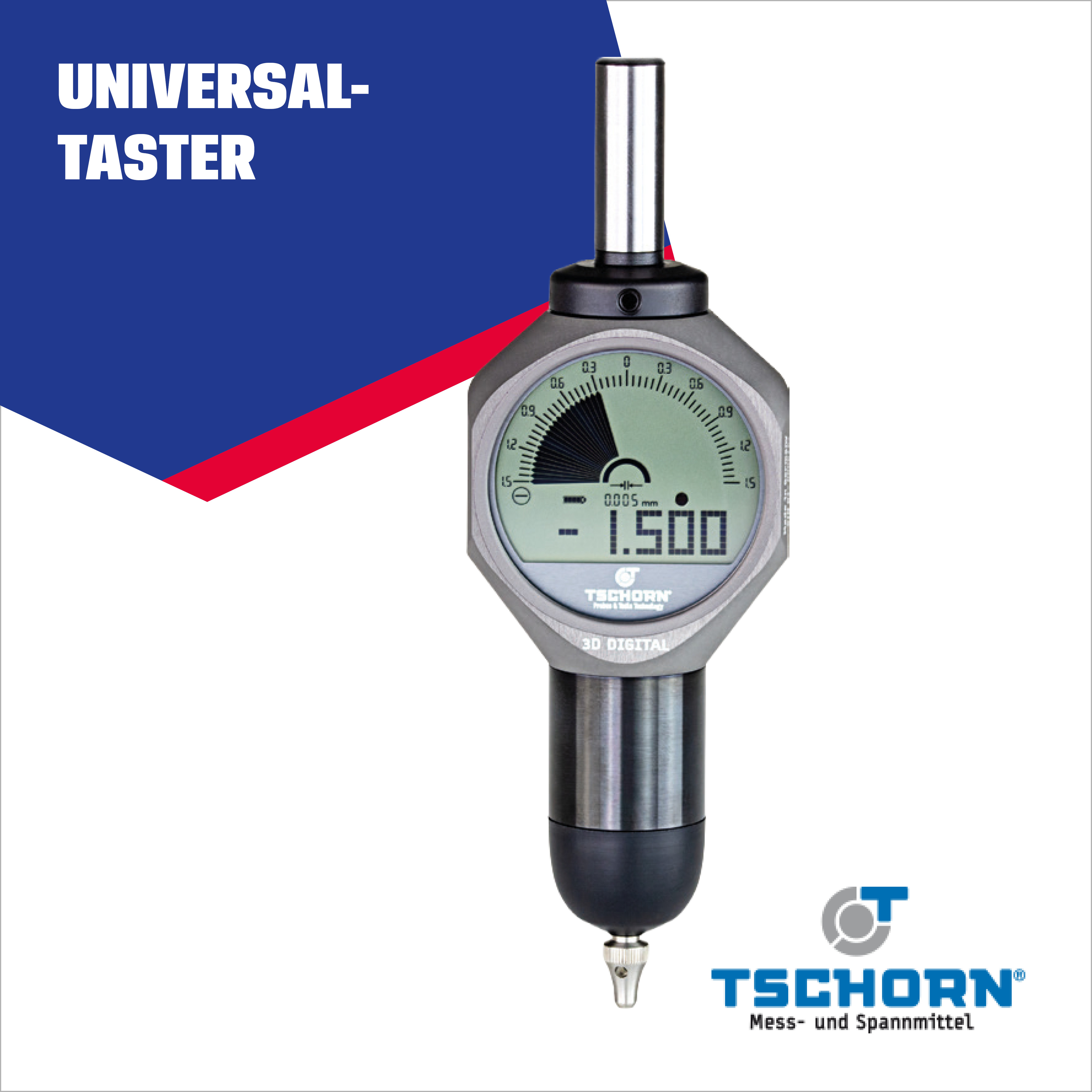 Aktuelles - Katalog PRECITOOL Werkzeuge 2026 | 27 - Messtechnik - 3D Universal-Taster - TSCHORN - 251617