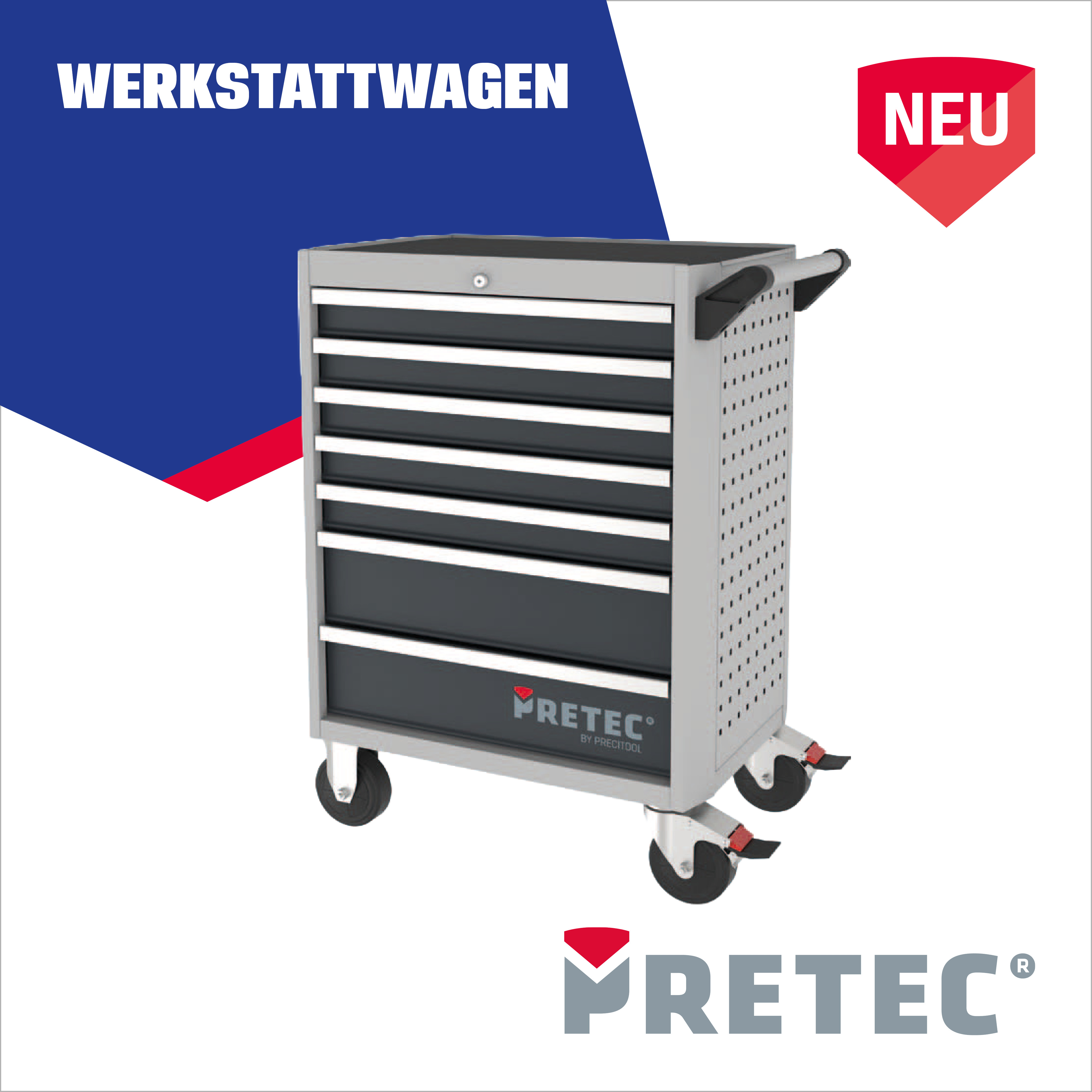Aktuelles - Katalog PRECITOOL Werkzeuge 2026 | 27 - Betriebseinrichtung - Werkstattwagen - PRETEC - 6009010019