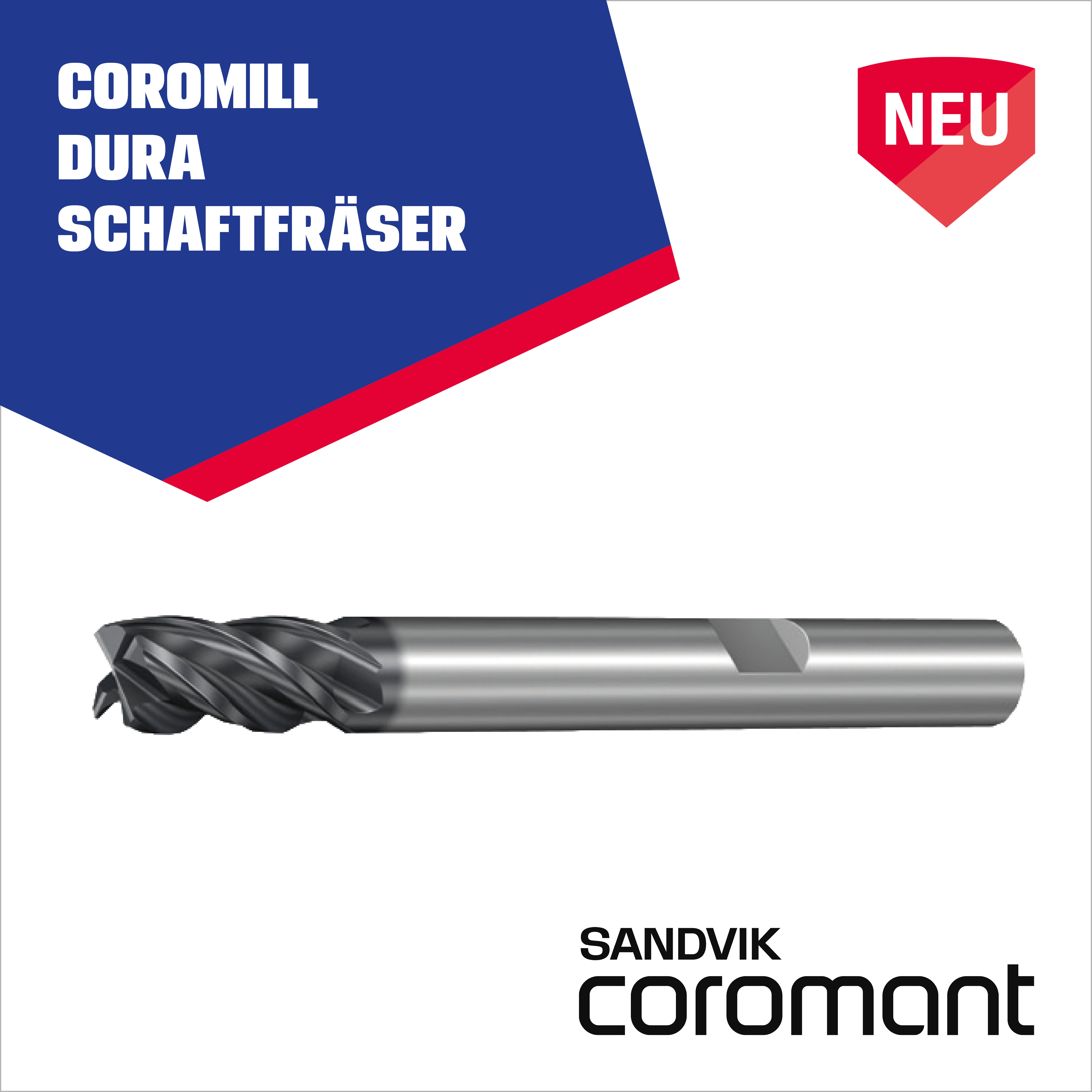 Aktuelles - Katalog PRECITOOL Werkzeuge 2026 | 27 - Werkzeuge - CoroMill® Dura Schaftfräser VHM - SANDVIK Coromant