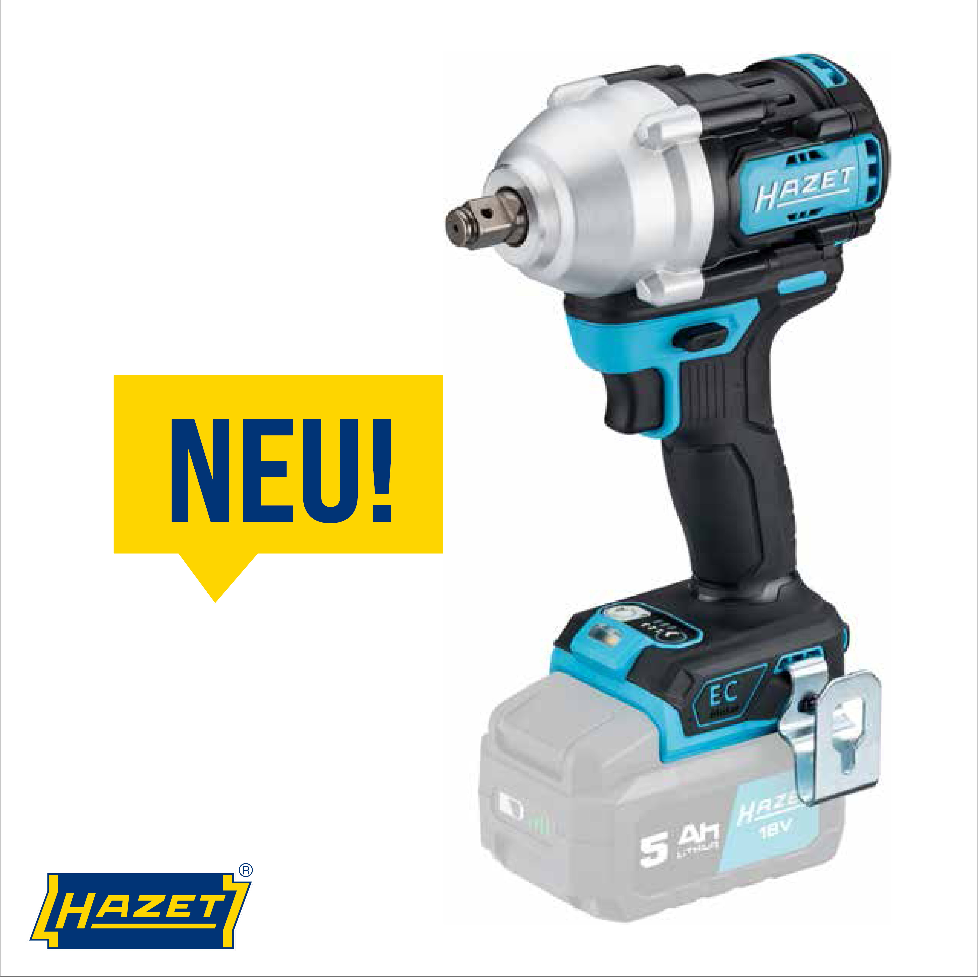 1/2" Akku Schlagschrauber Satz, 18 Volt, Serie 9500 von HAZET